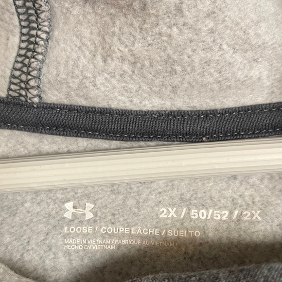 Under Armour Charcoal Hoodie For Women with Neon Pink Accents - Picture 2 of 4